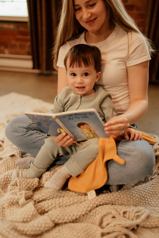 Toddler Security Blanket & Storybook Set for Comfort and Anxiety Support