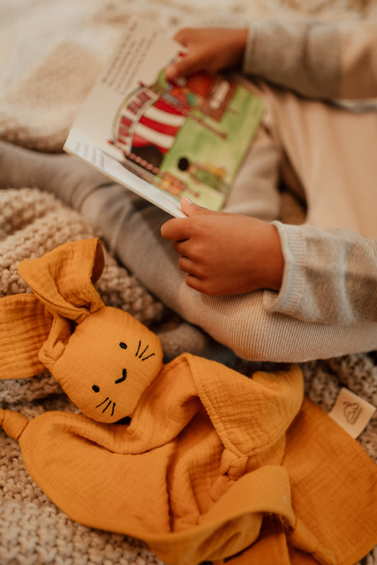 Toddler Security Blanket & Storybook Set for Comfort and Anxiety Support